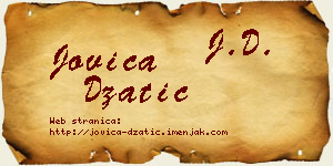 Jovica Džatić vizit kartica